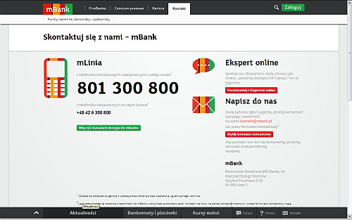 Kontakt - Ekspert online w mBanku
